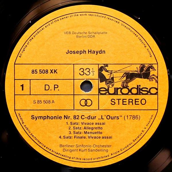 Kurt Sanderling - haydn Die Sechs Pariser Symphonien - Triple Lp