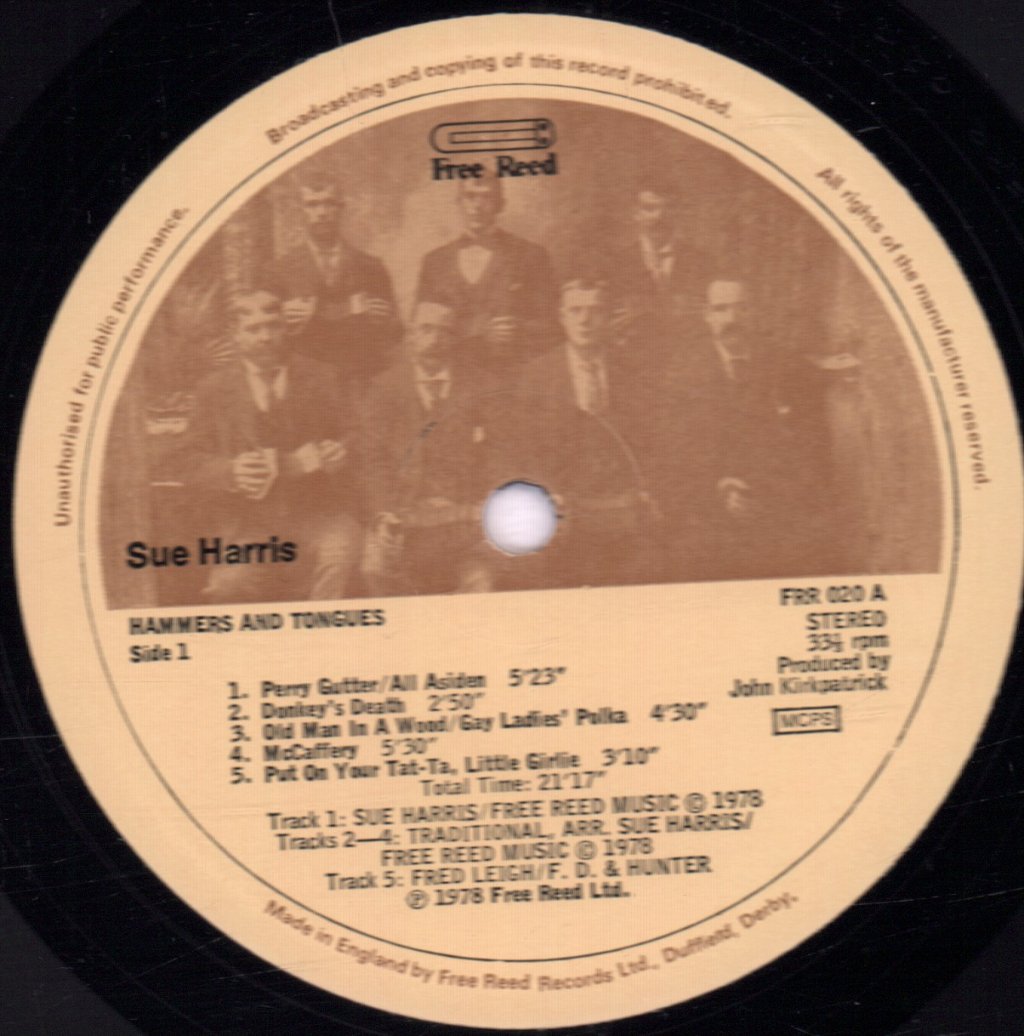 Sue Harris - Hammers And Tongues - Lp