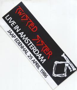 Twisted Sister - Jaap Edenhal Amsterdam 25/4/86 - Sticker