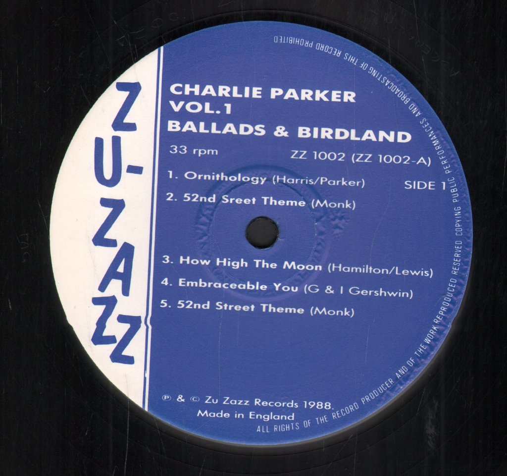 Charlie Parker - Vol. 1 - Ballads and Birdland - Lp