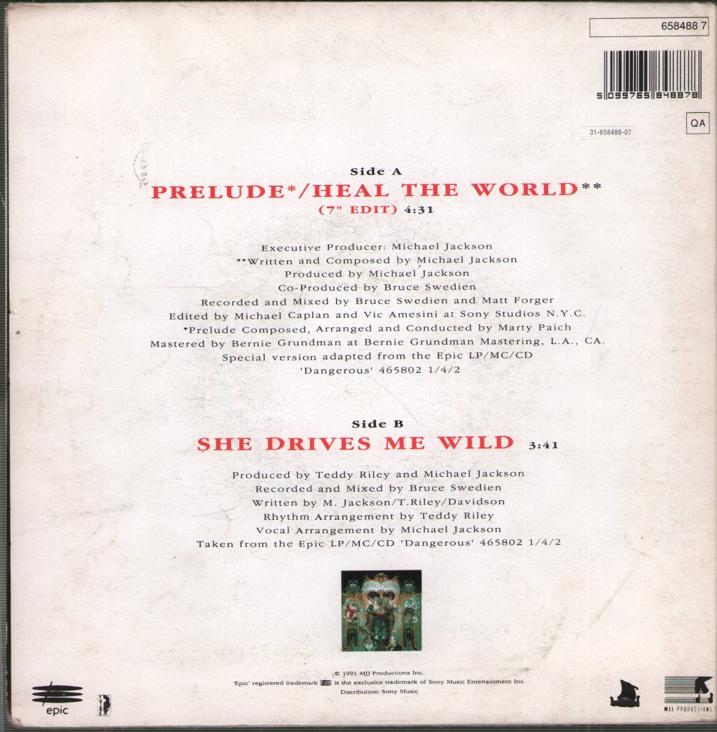 Michael Jackson - Heal The World - 7 Inch