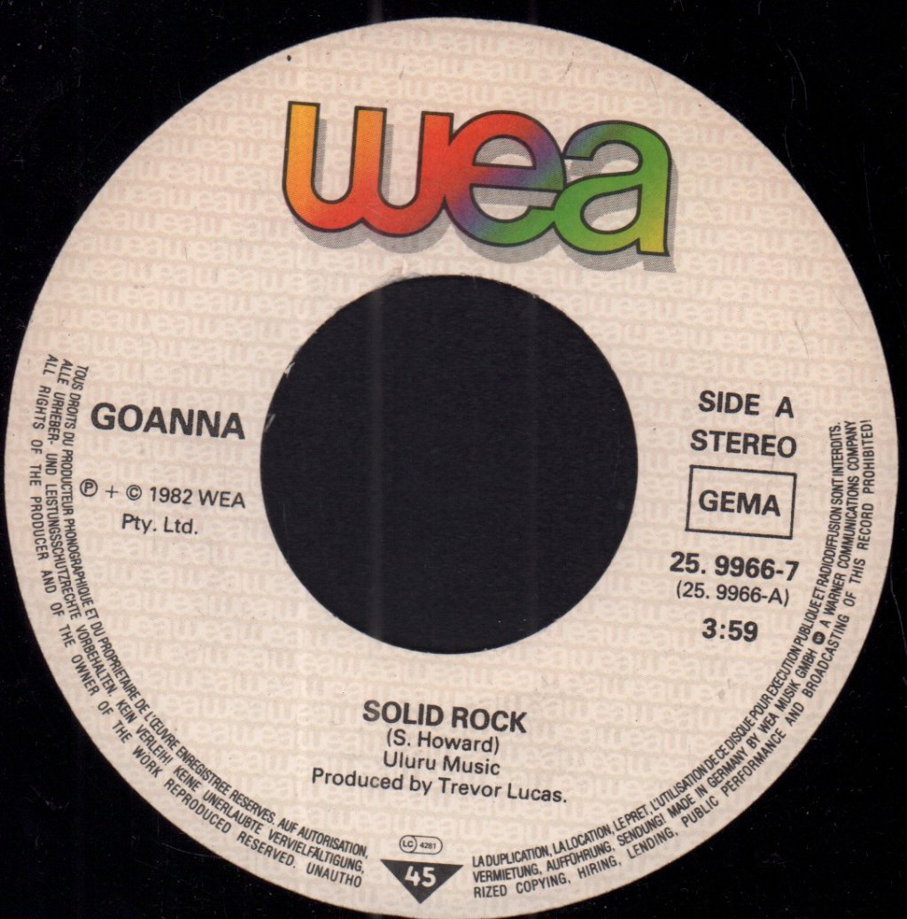 Goanna - Solid Rock - 7 Inch