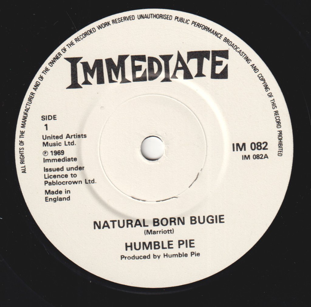 Humble Pie - Natural Born Bugie - 7 Inch