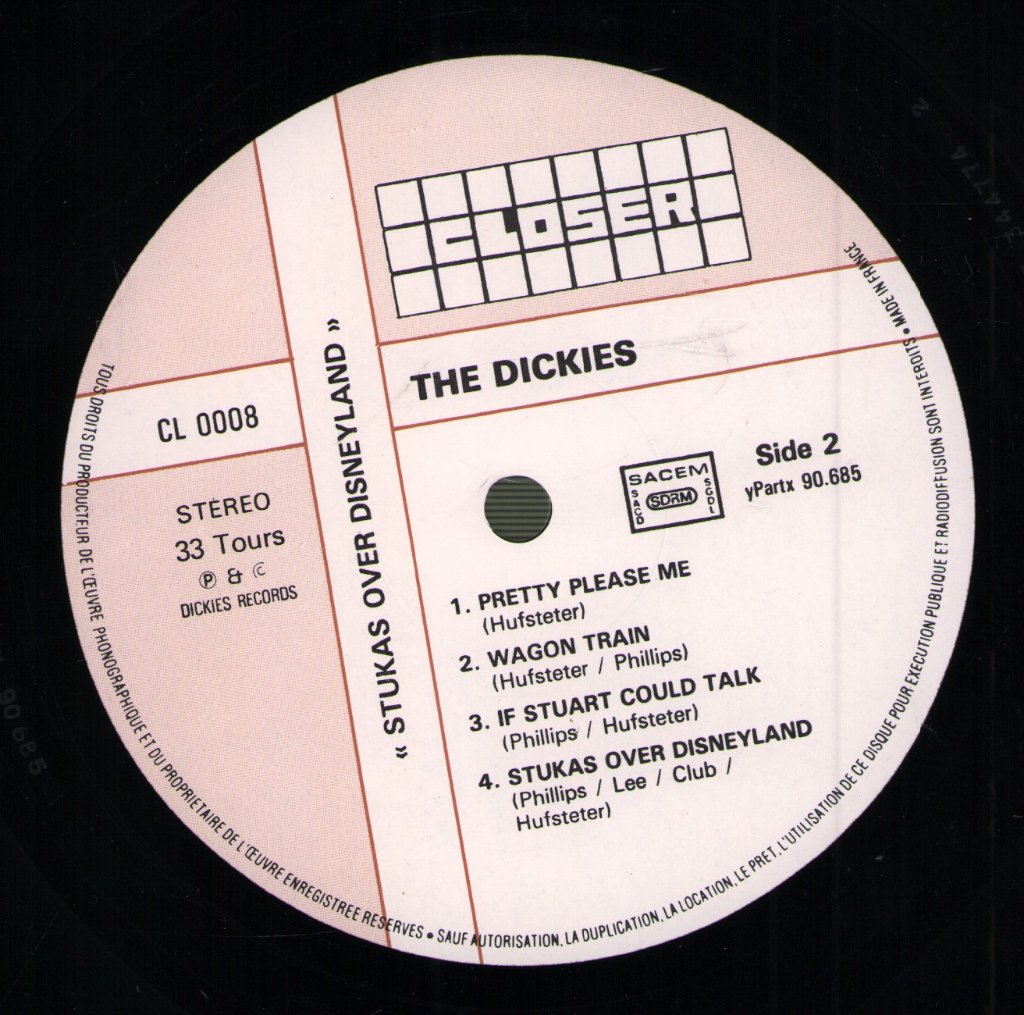 Dickies - Stukas Over Disneyland - Lp