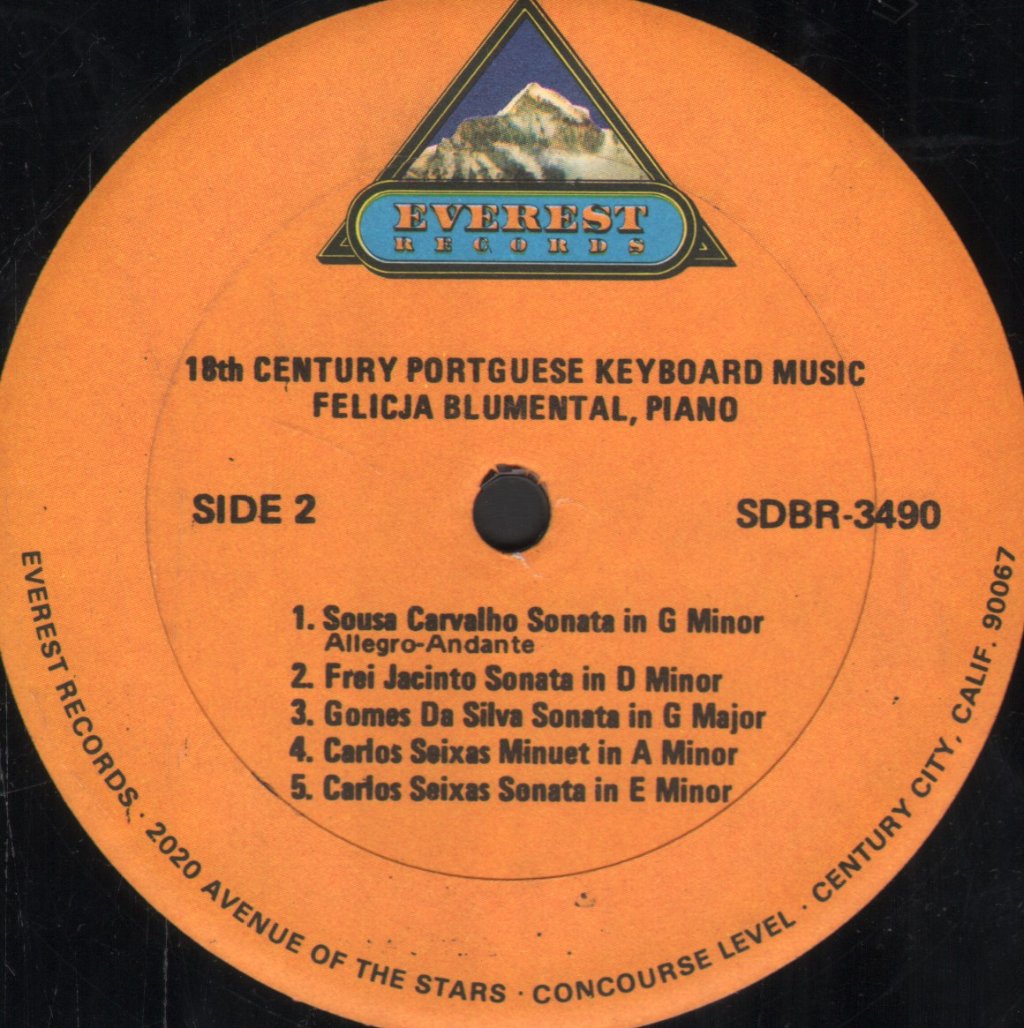 Felicja Blumental - 18th Century Portugese Keyboard Music - Lp
