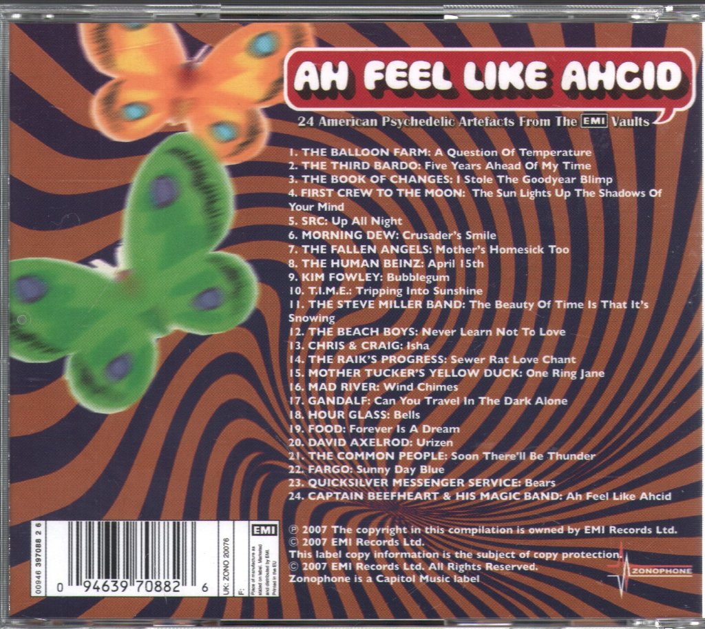 Various Artists - Ah Feel Like Ahcid • 24 American Psychedelic Artefacts From The EMI Vaults - Cd