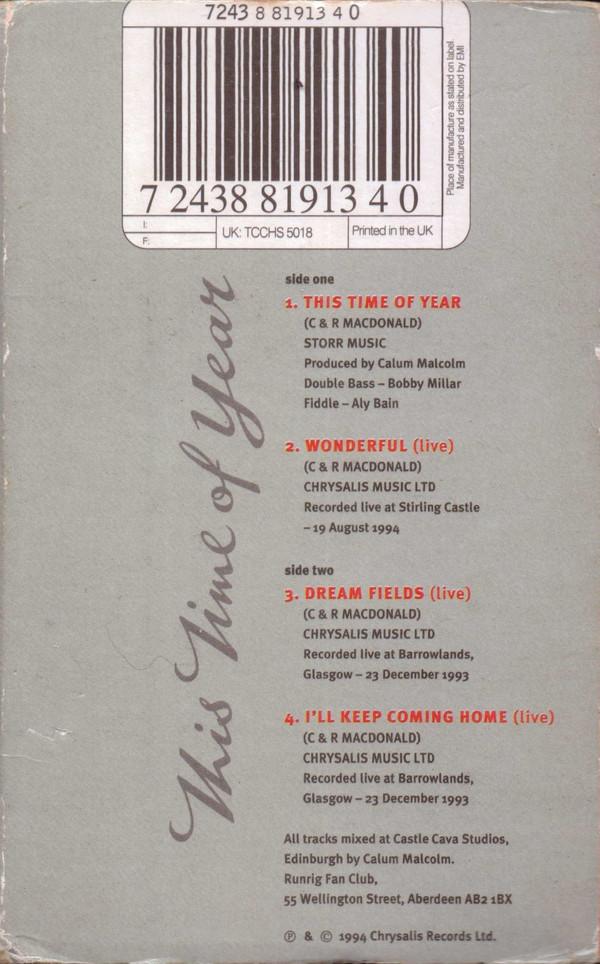 Runrig - This Time Of Year - Cassette