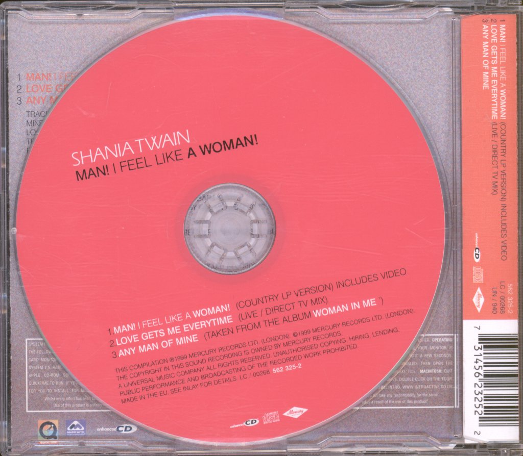 Shania Twain - Man! I Feel Like A Woman! - Cd