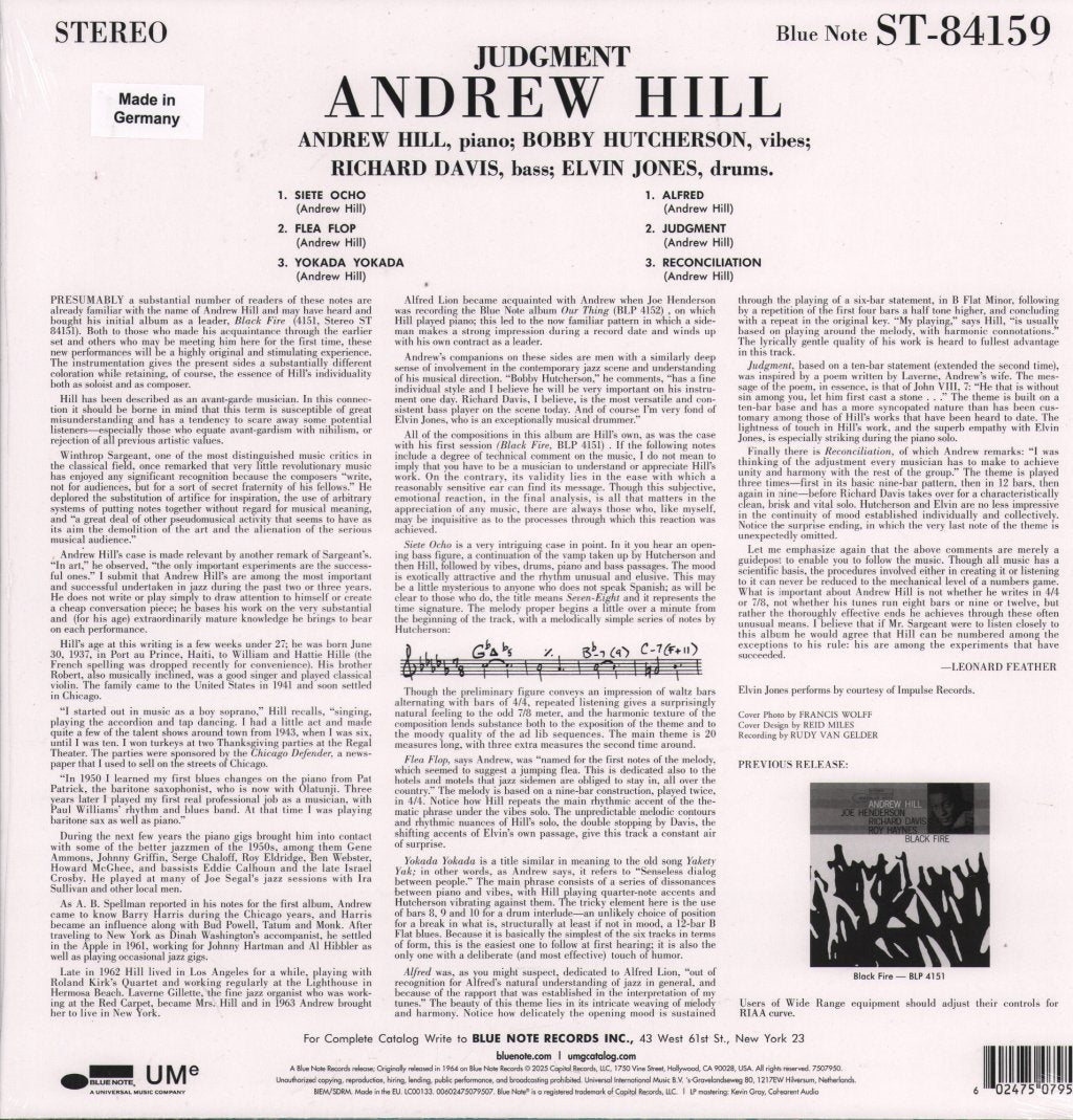 Andrew Hill - Judgment - Lp