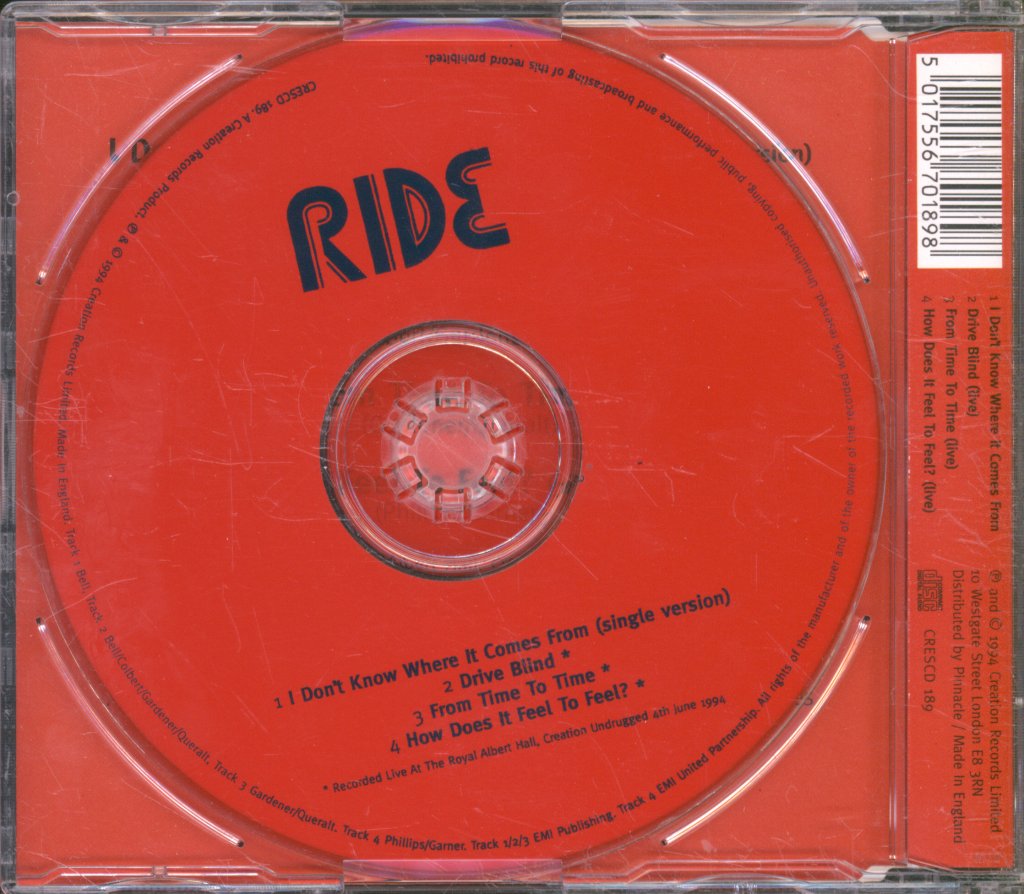 Ride - I Don't Know Where It Comes From - Cd