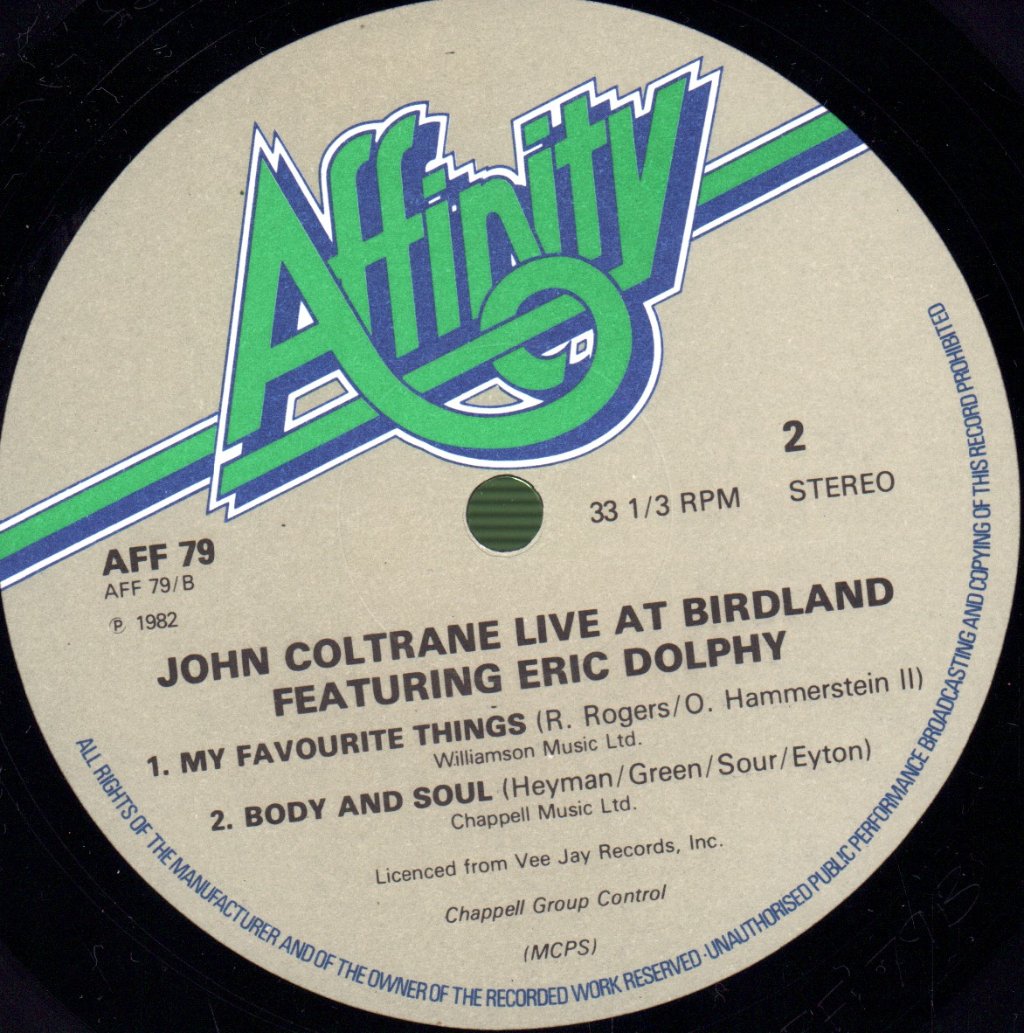 John Coltrane with Eric Dolphy - Live At Birdland - Lp