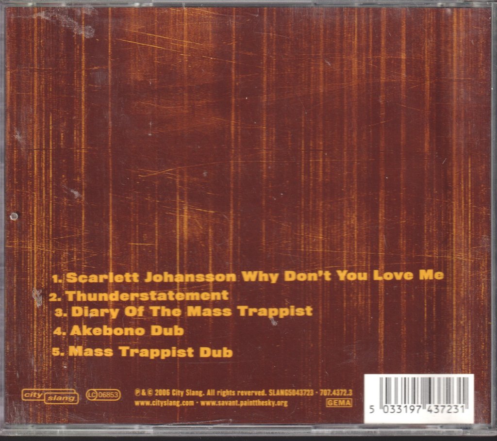 Jai-Alai Savant - Scarlett Johansson Why Don't You Love Me - Cd