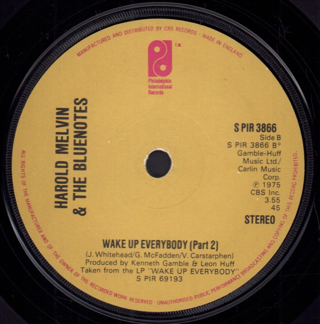 Harold Melvin And The Blue Notes - Wake Up Everybody - 7 Inch