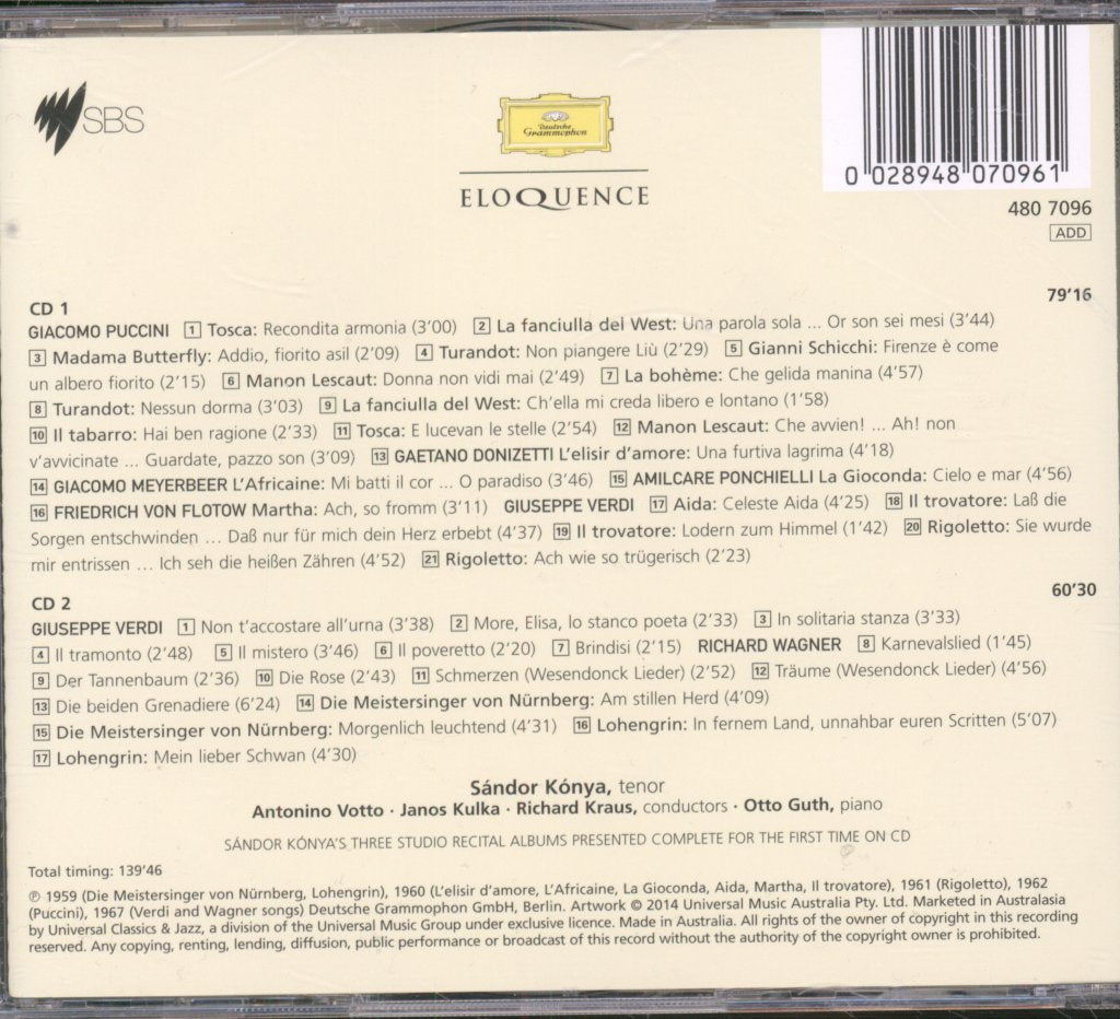 Sándor Kónya - Art Of - Double Cd