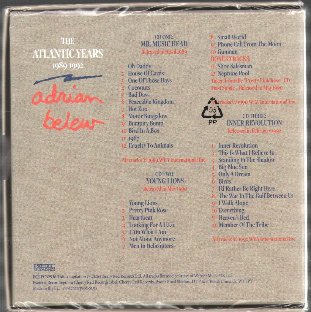 Adrian Belew - Atlantic Years 1989-1992 - Cd Set