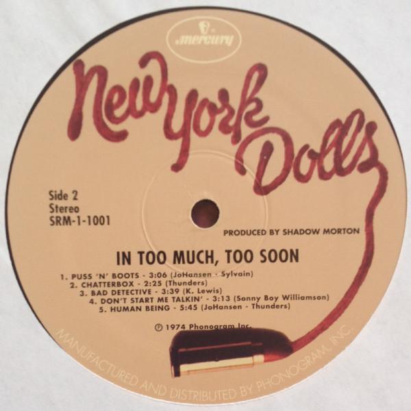 New York Dolls - In Too Much Too Soon - Lp