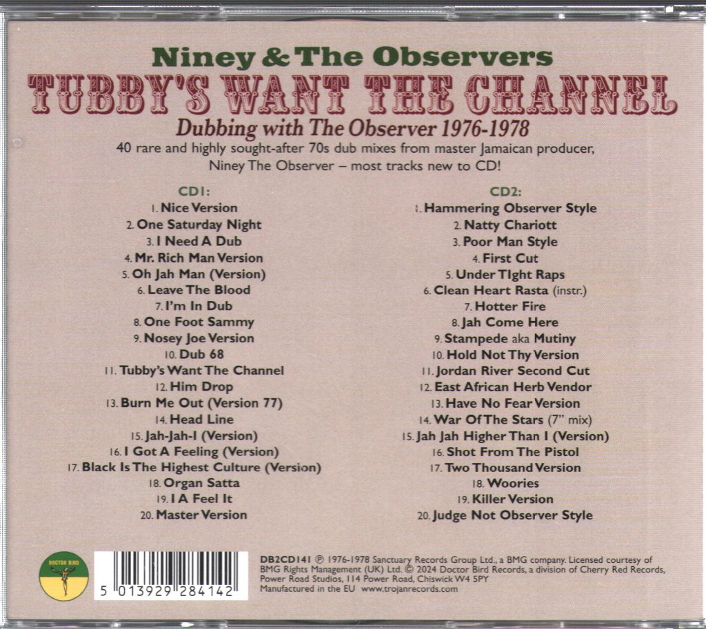 Niney & The Observers - Tubby's Want The Channel (Dubbing With The Observer 1976-1978) - Double Cd