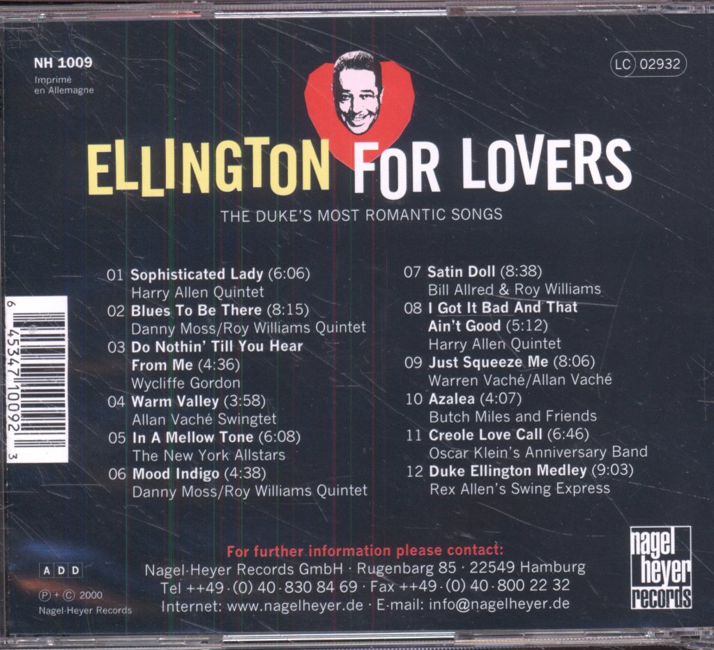 Various Artists - Ellington For Lovers. The Duke's Most Romantic Songs - Cd