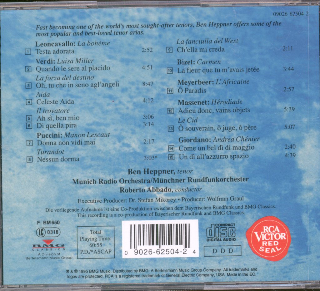 Ben Heppner - Great Tenor Arias - Cd