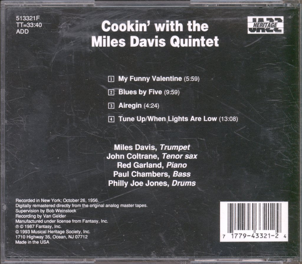 Miles Davis Quintet - Cookin' With The Miles Davis Quintet - Cd