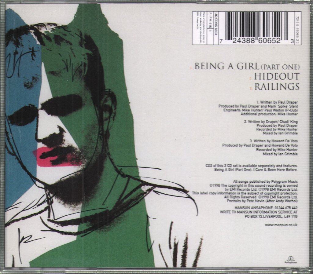 Mansun - Being A Girl - Cd