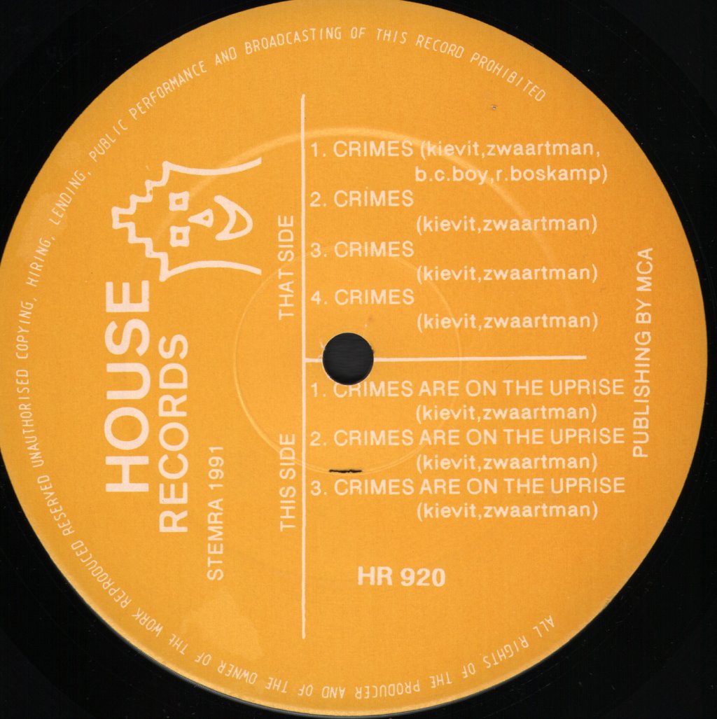 Tragic 144 - Crimes Are On The Uprise - 12 Inch