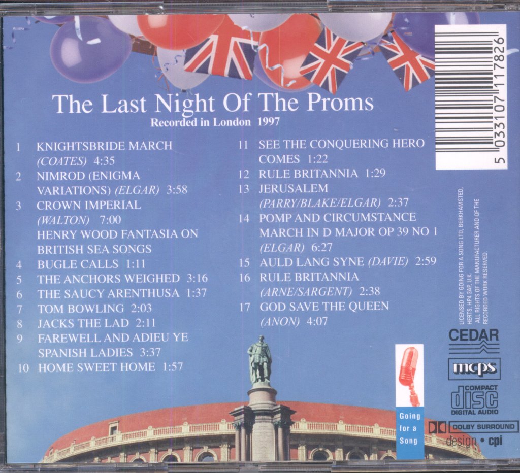Royal Philharmonic Orchestra - Last Night Of The Proms - Cd