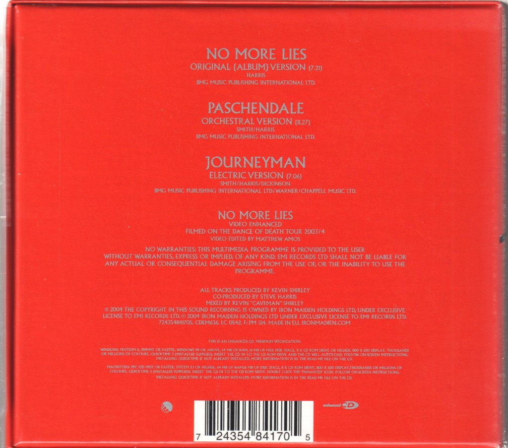 Iron Maiden - No More Lies - Cd Box Set