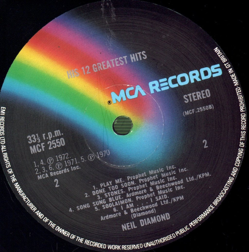 Neil Diamond - His 12 Greatest Hits - Lp