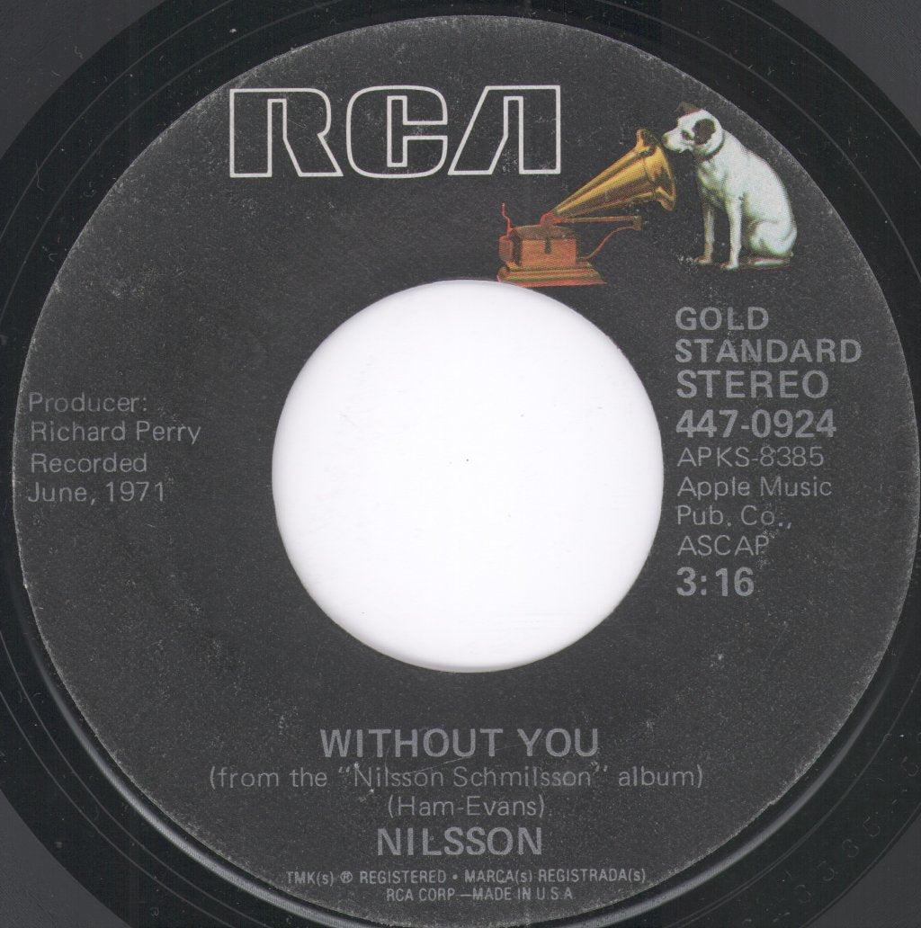Nilsson - Without You - 7 Inch