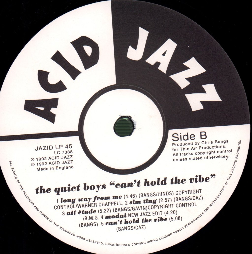 Quiet Boys - Can't Hold The Vibe - Lp