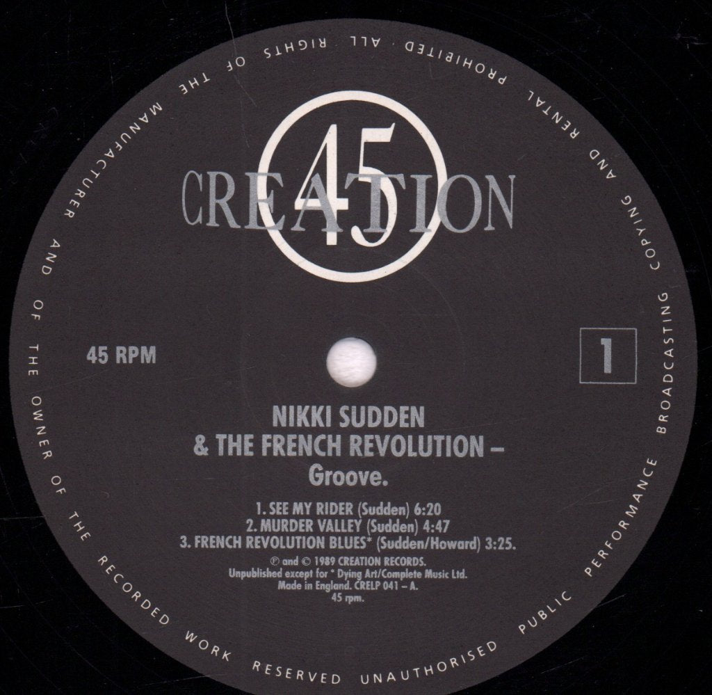 Nikki Sudden And The French Revolution - Groove - Double Lp