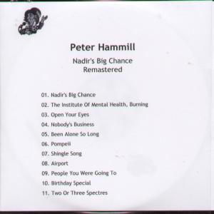 Peter Hammill - Nadir's Big Chance - Cdr