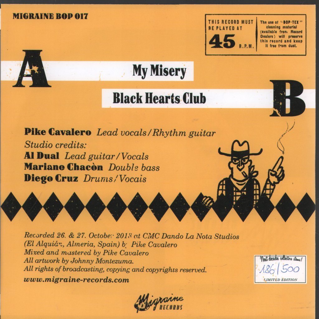 Pike Cavalero - My Misery - 7 Inch