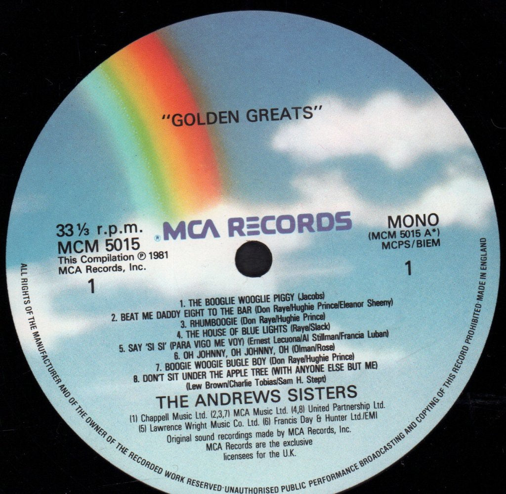 Andrews Sisters - Golden Greats - Lp