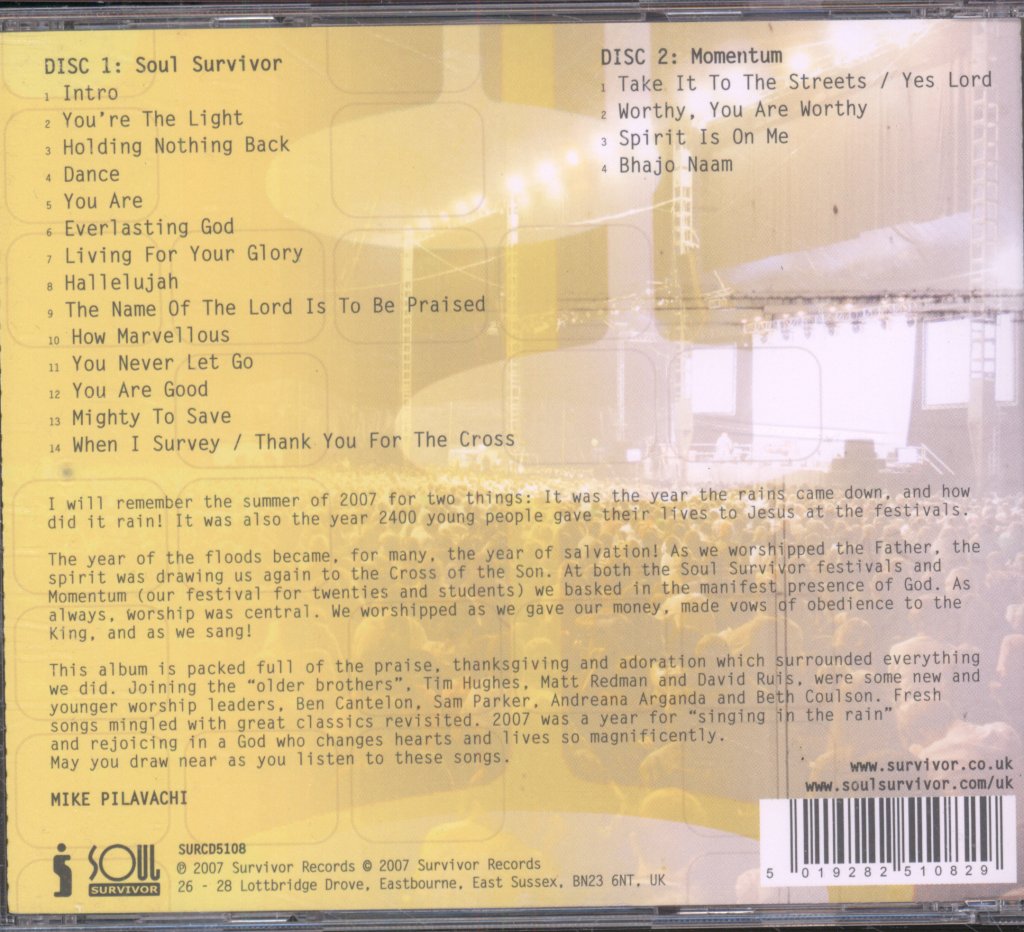 Various Artists - Soul Survivor Live 2007: Living For Your Glory - Double Cd
