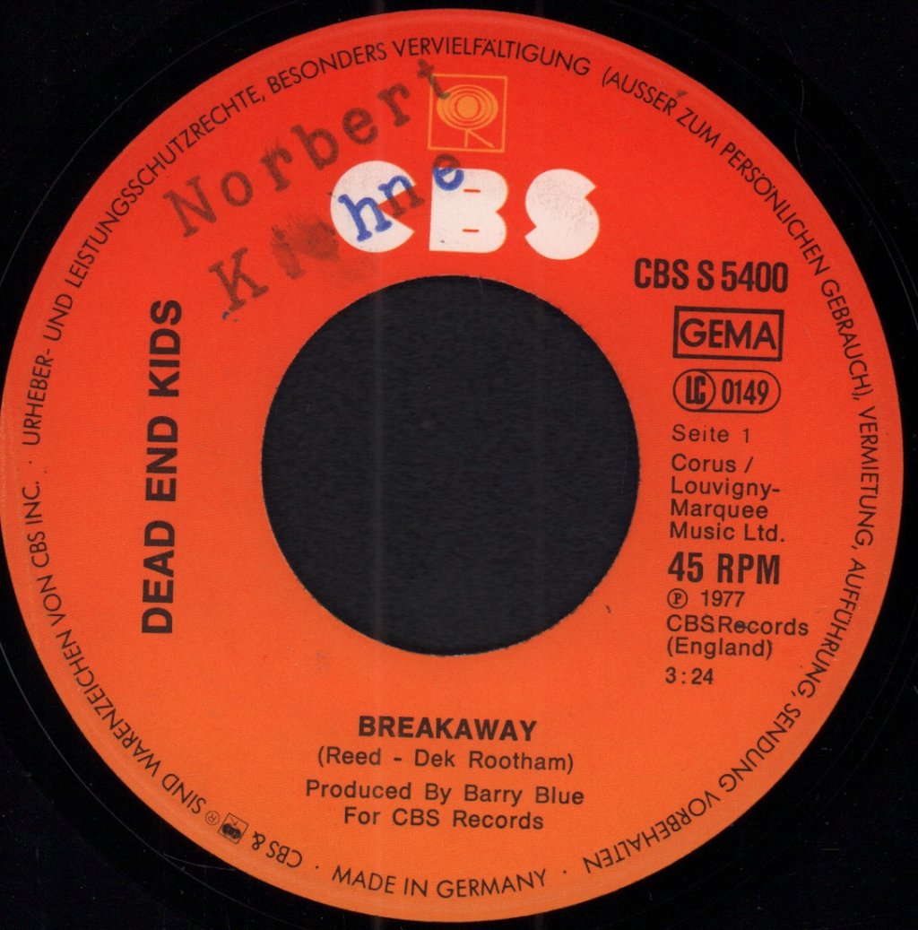 Dead End Kids - Breakaway - 7 Inch