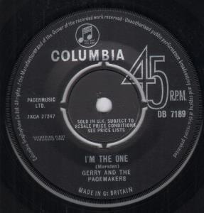Gerry And The Pacemakers - I'm The One - 7 Inch