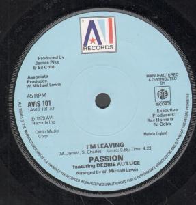 Passion - I'm Leaving - 7 Inch