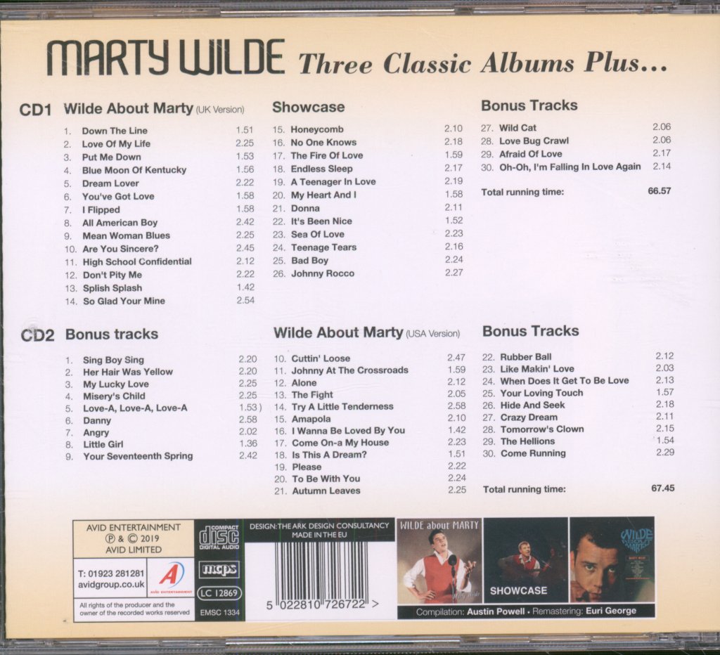 Marty Wilde - Three Classic Albums Plus... - Double Cd