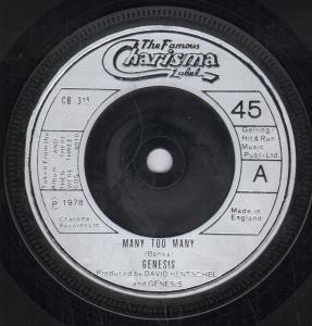 Genesis (Rock/Prog/Pop Group) - Many Too Many - 7 Inch