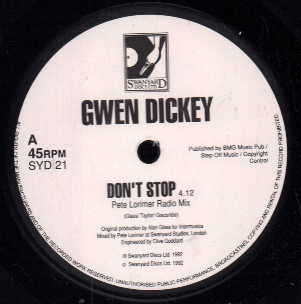 Gwen Dickey - Don't Stop - 7 Inch