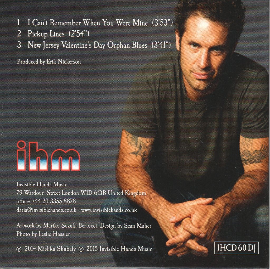 Mishka Shubaly - I Can't Remember When You Were Mine - Cd