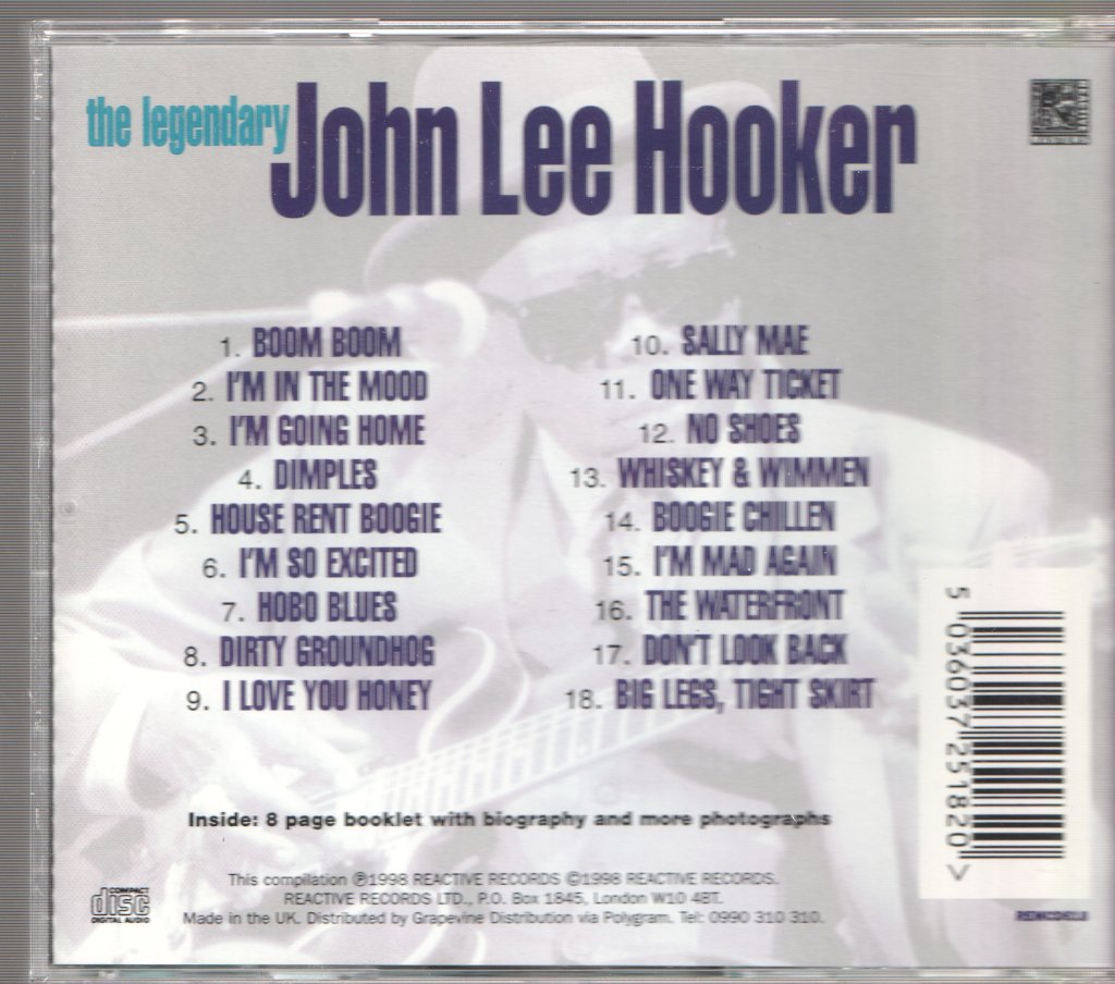 John Lee Hooker - Legendary John Lee Hooker - Cd