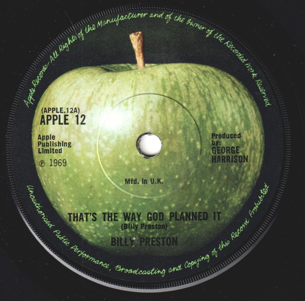Billy Preston - That's The Way God Planned It - 7 Inch