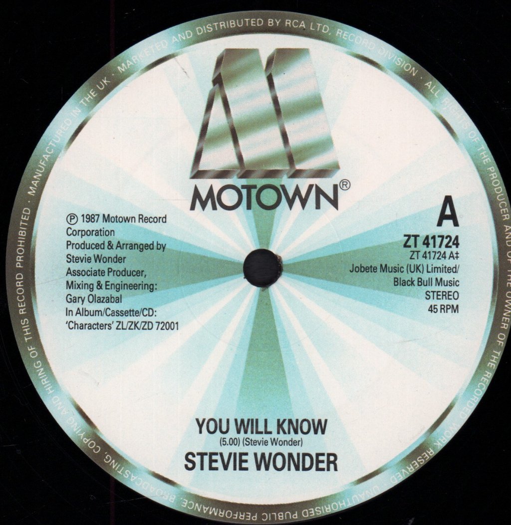 Stevie Wonder - You Will Know - 12 Inch