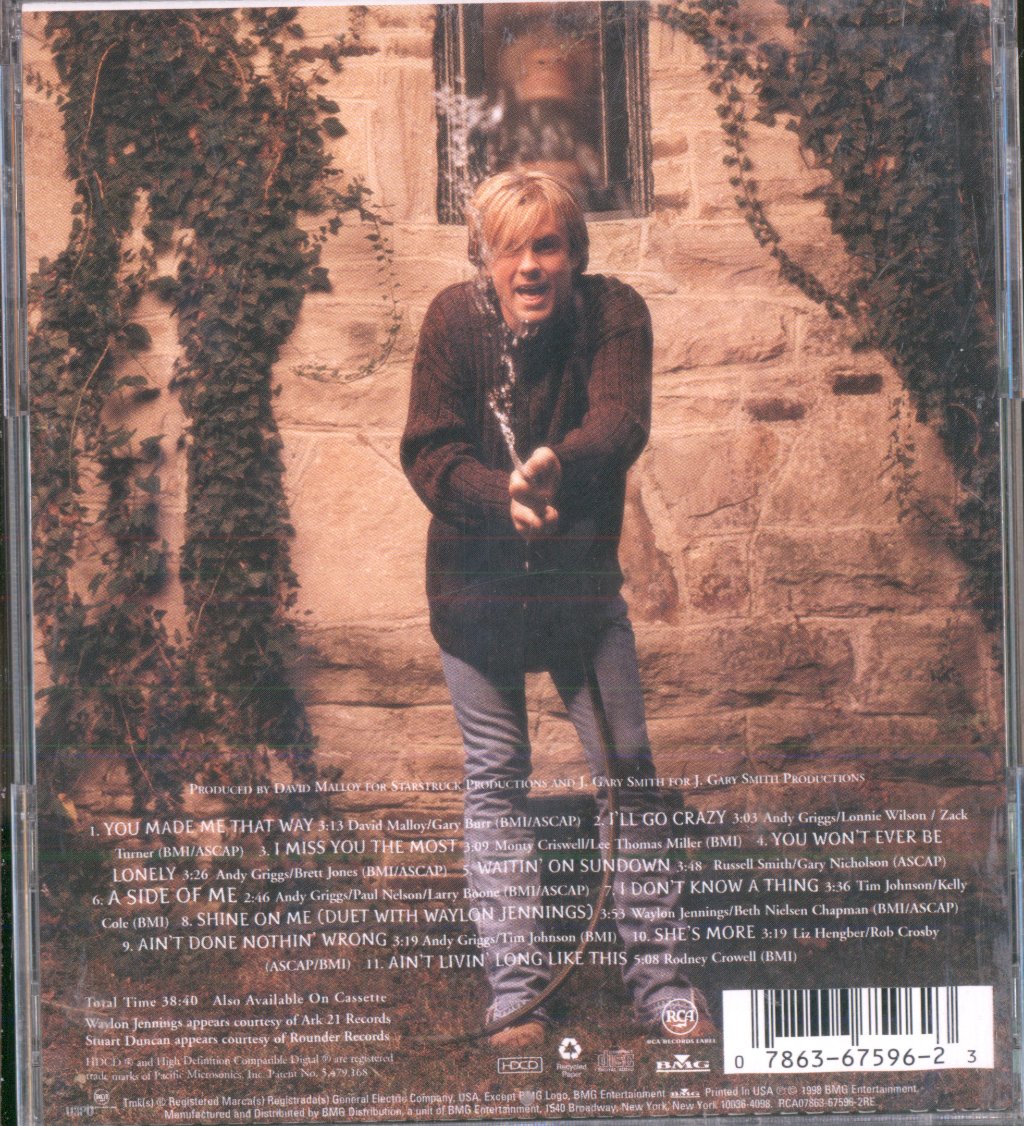 Andy Griggs - You Won't Ever Be Lonely - Cd