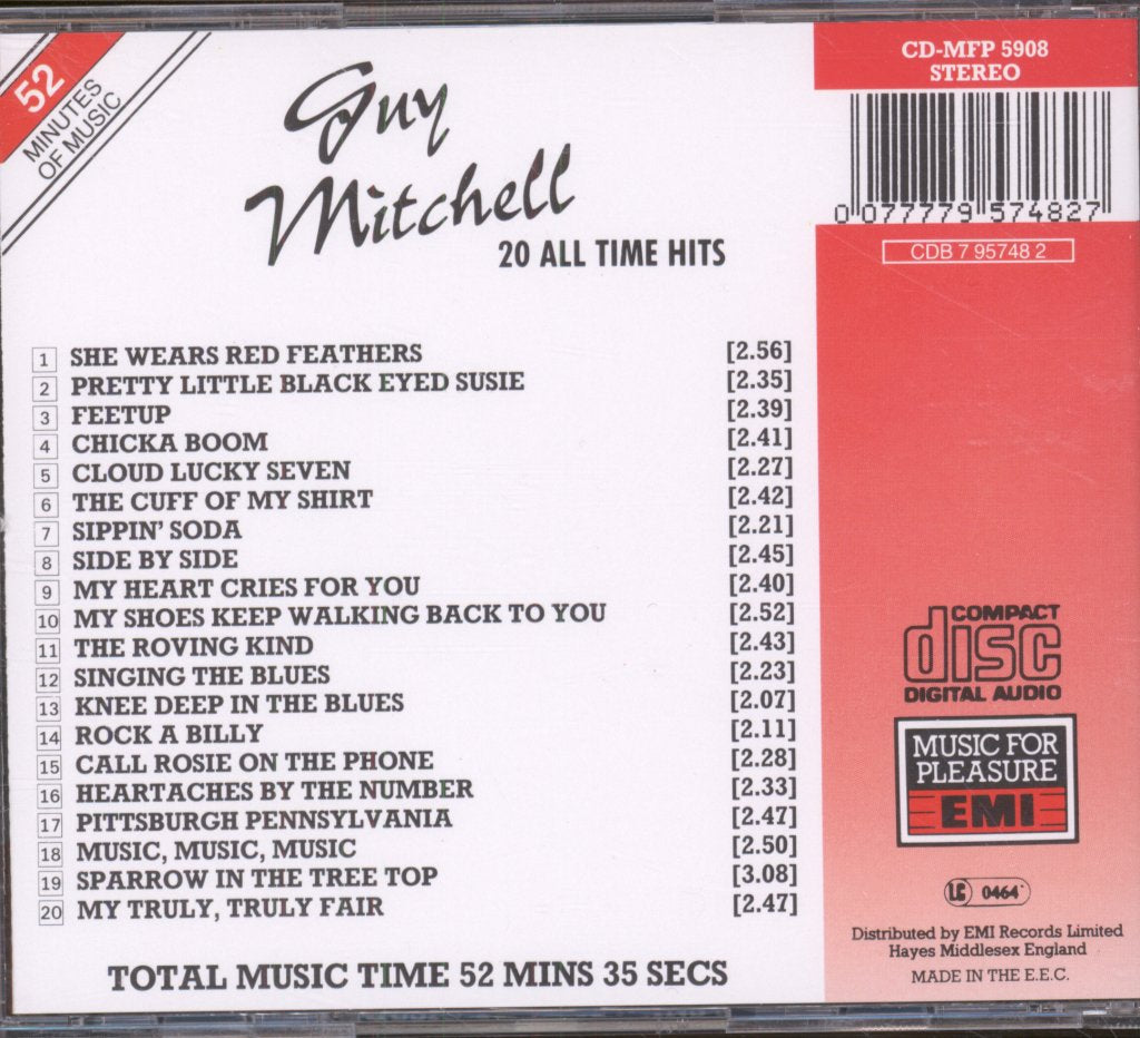 Guy Mitchell - 20 All Time Hits - Cd