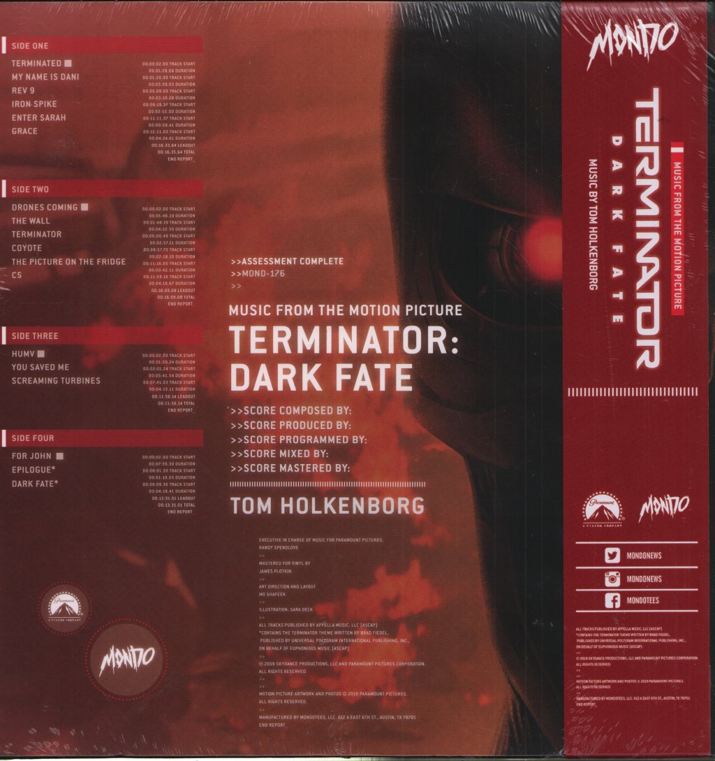 Tom Holkenborg - Terminator: Dark Fate (Music From The Motion Picture) - Double Lp