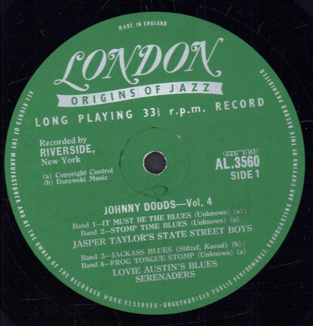 Johnny Dodds - Volume 4 - 10 Inch